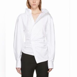 Jacquemus White Asymmetric Wrap Shirt